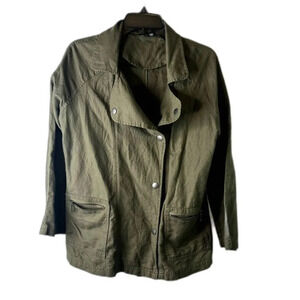 Nomadic Traders NTCO Linen Blend Utility Green Jacket Size Small